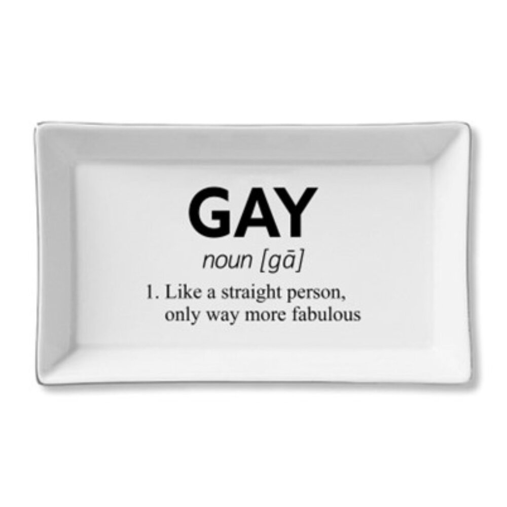 Gay Description Ceramic Tray
